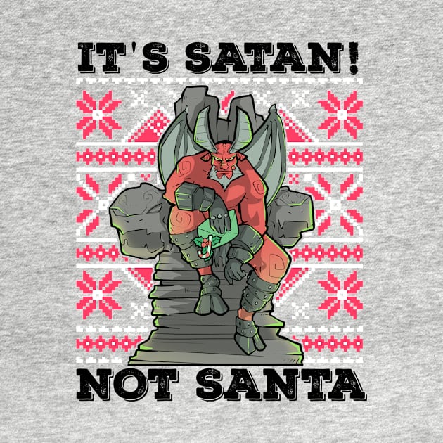 Ugly Christmas Satan Satanic Santa Devil Gothic Occult Goth by TellingTales